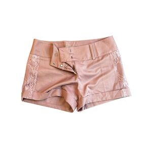Dazz Womens Rose Pink Lace-Trim Shorts Y2K Style Size Large